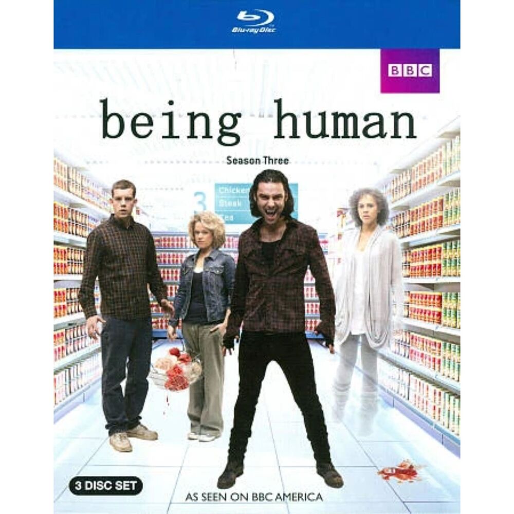Being Human: Season 3 [Blu-ray]  3 Disc Set- Brand New factory Sealed